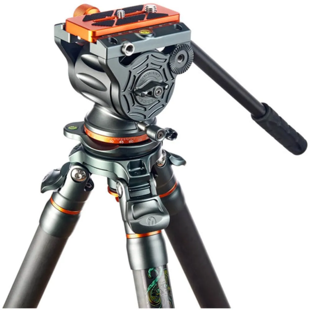3 Legged Thing Mike Carbon Fiber Tripod with Quick Leveling Base and AirHed Cine-A Fluid Head System