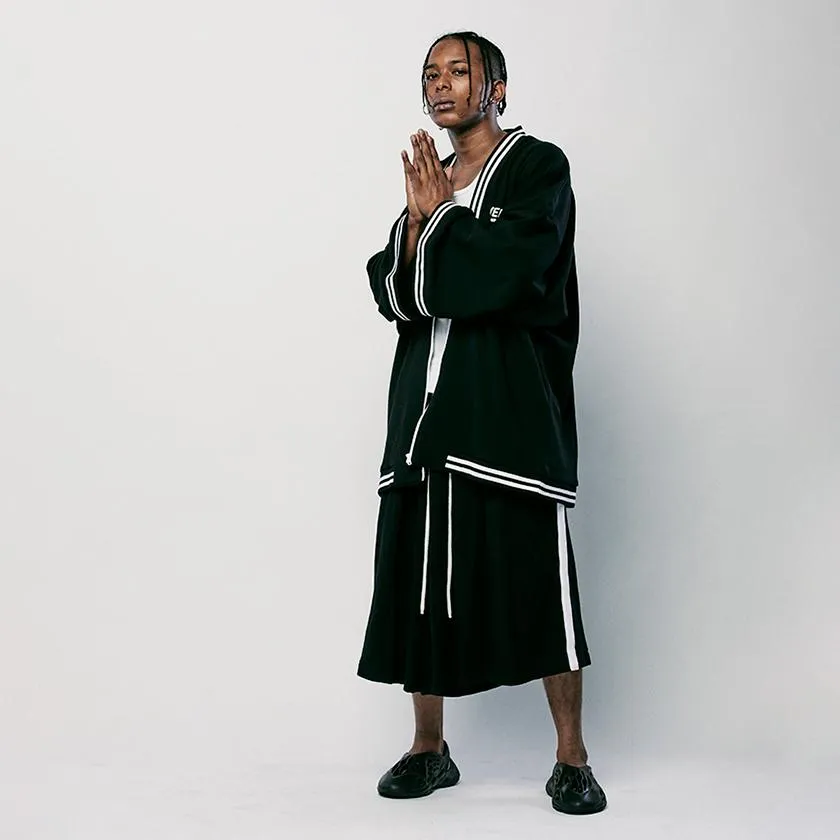 [JACKET & WIDE PANTS KIMONO] LIFE GOES OFF (BLACK) | HAORI & HAKAMA | VEDUTA