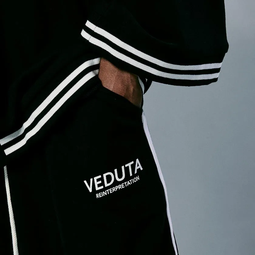 [JACKET & WIDE PANTS KIMONO] LIFE GOES OFF (BLACK) | HAORI & HAKAMA | VEDUTA