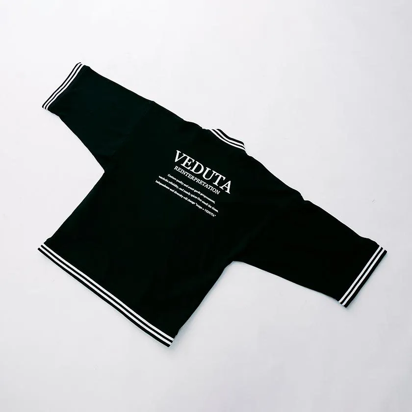 [JACKET & WIDE PANTS KIMONO] LIFE GOES OFF (BLACK) | HAORI & HAKAMA | VEDUTA