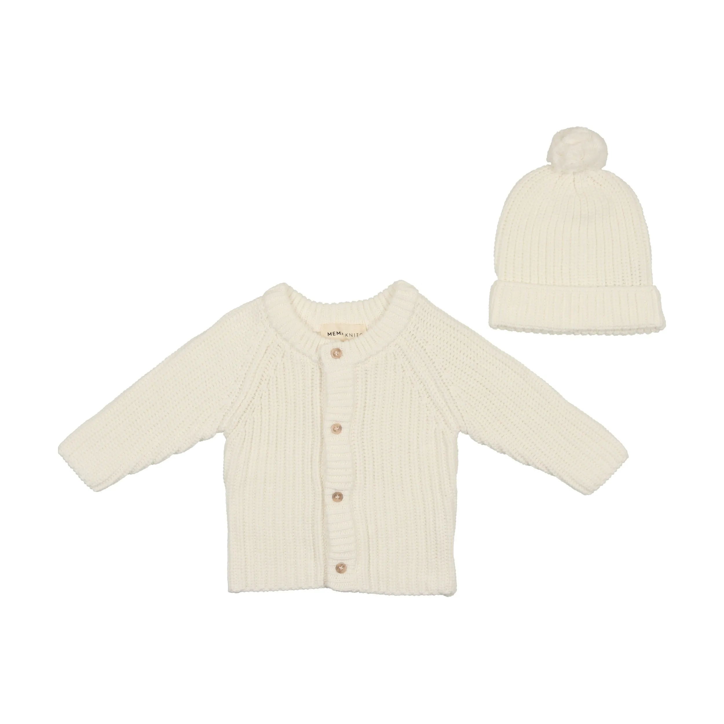 Knit Jacket   Pom-Pom Hat