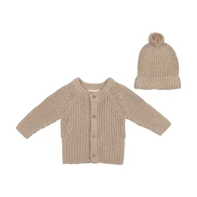 Knit Jacket   Pom-Pom Hat