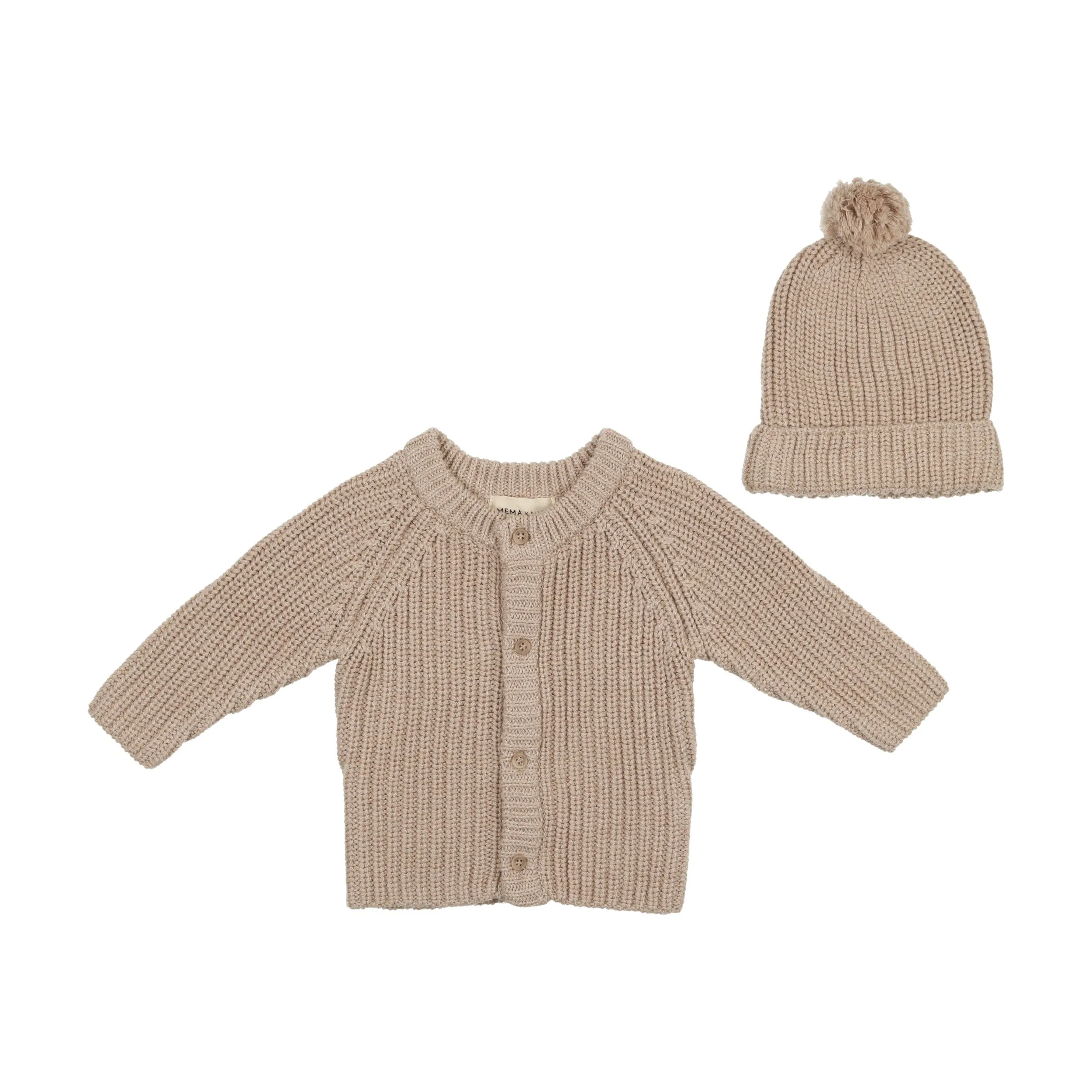 Knit Jacket   Pom-Pom Hat