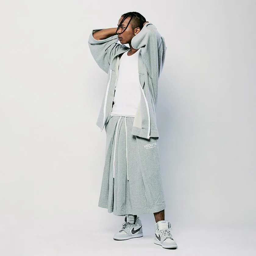 LIFE GOES OFF (GRAY) [JACKET & WIDE PANTS KIMONO]