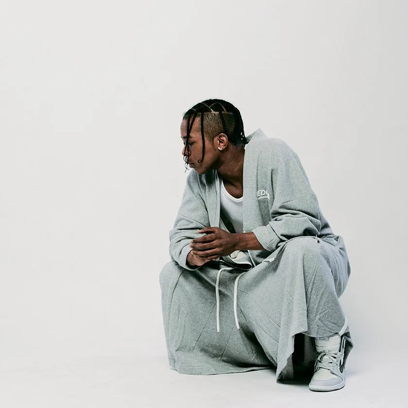 LIFE GOES OFF (GRAY) [JACKET & WIDE PANTS KIMONO]