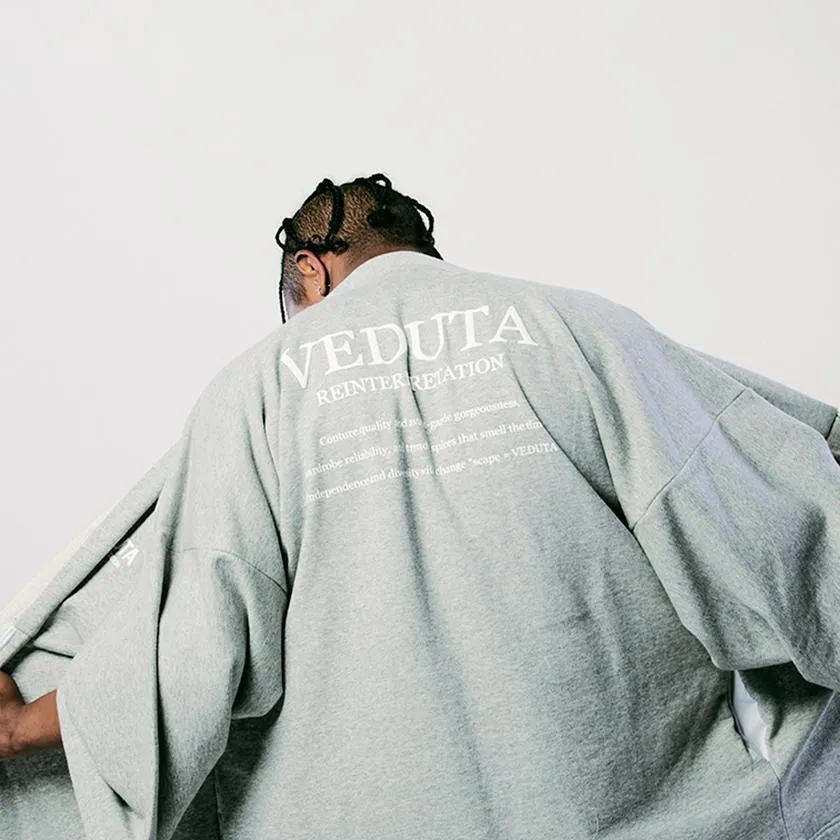 LIFE GOES OFF (GRAY) [JACKET & WIDE PANTS KIMONO]