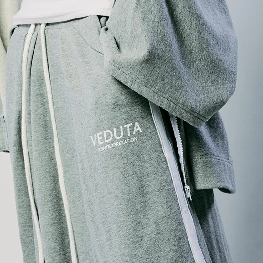 LIFE GOES OFF (GRAY) [JACKET & WIDE PANTS KIMONO]