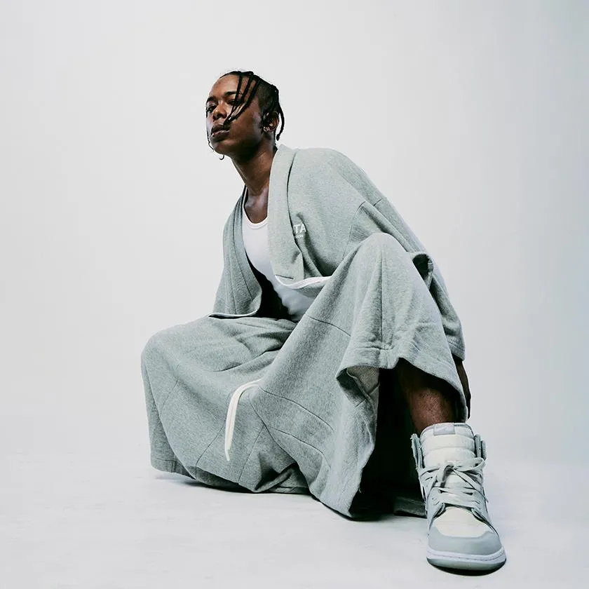 LIFE GOES OFF (GRAY) [JACKET & WIDE PANTS KIMONO]