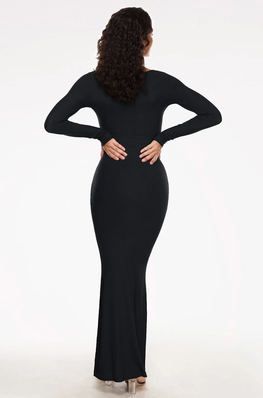 Ribbed Long Sleeve Maxi Dress