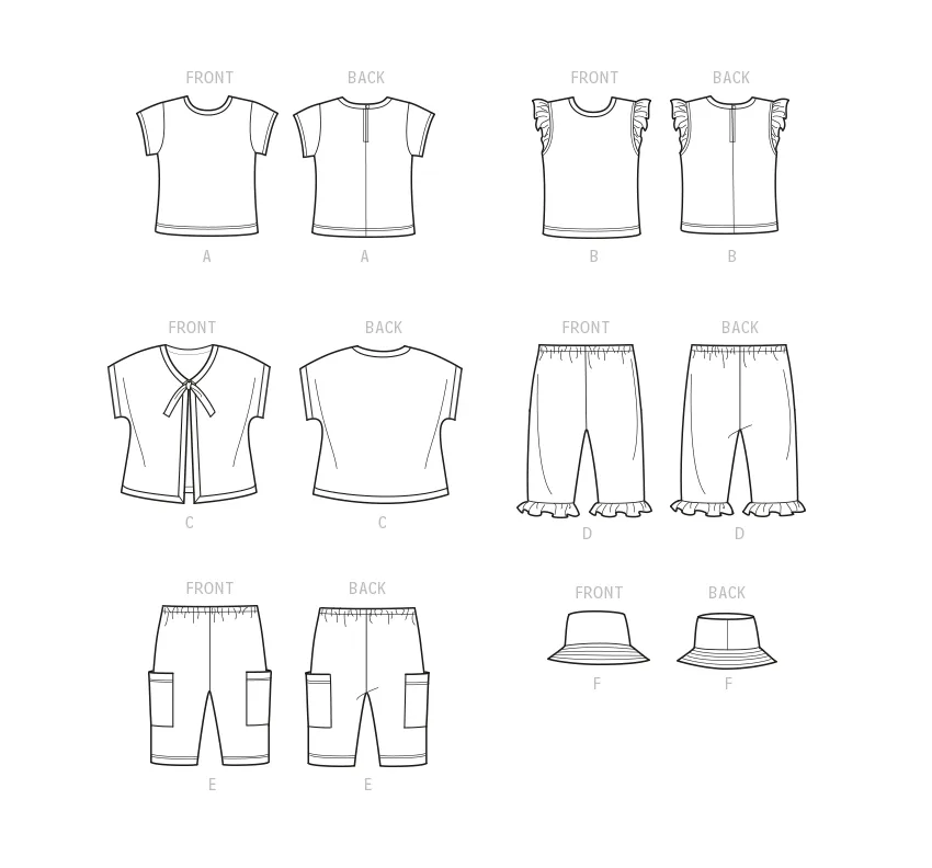 Simplicity Sewing Pattern 9616 Babies' T-Shirts, Jacket, Pants and Hat